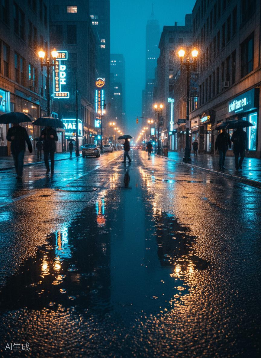 雨夜街头
